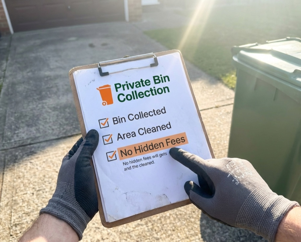 Transparent, honest private bin collection service in Arundel